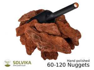 Hand polished pine bark nuggets 60–120 mm premium grade landscaping bark